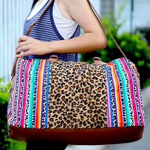 NWT Aztec Animal Print Duffel Bag